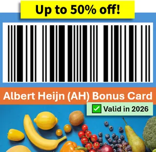 Albert Heijn Bonus card barcode for instant BONUS discount at Dutch supermarkets — verified working in Rotterdam, Amsterdam, Utrecht, The Hague, and Maastricht.