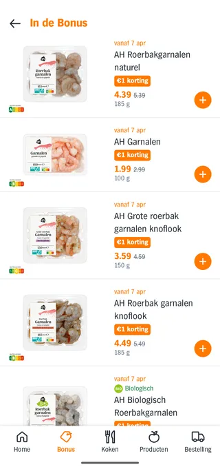 AH Bonus deals week 15 – shrimp discounts