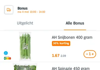 AH Bonus deals week 19 – green beans, spinach, white asparagus