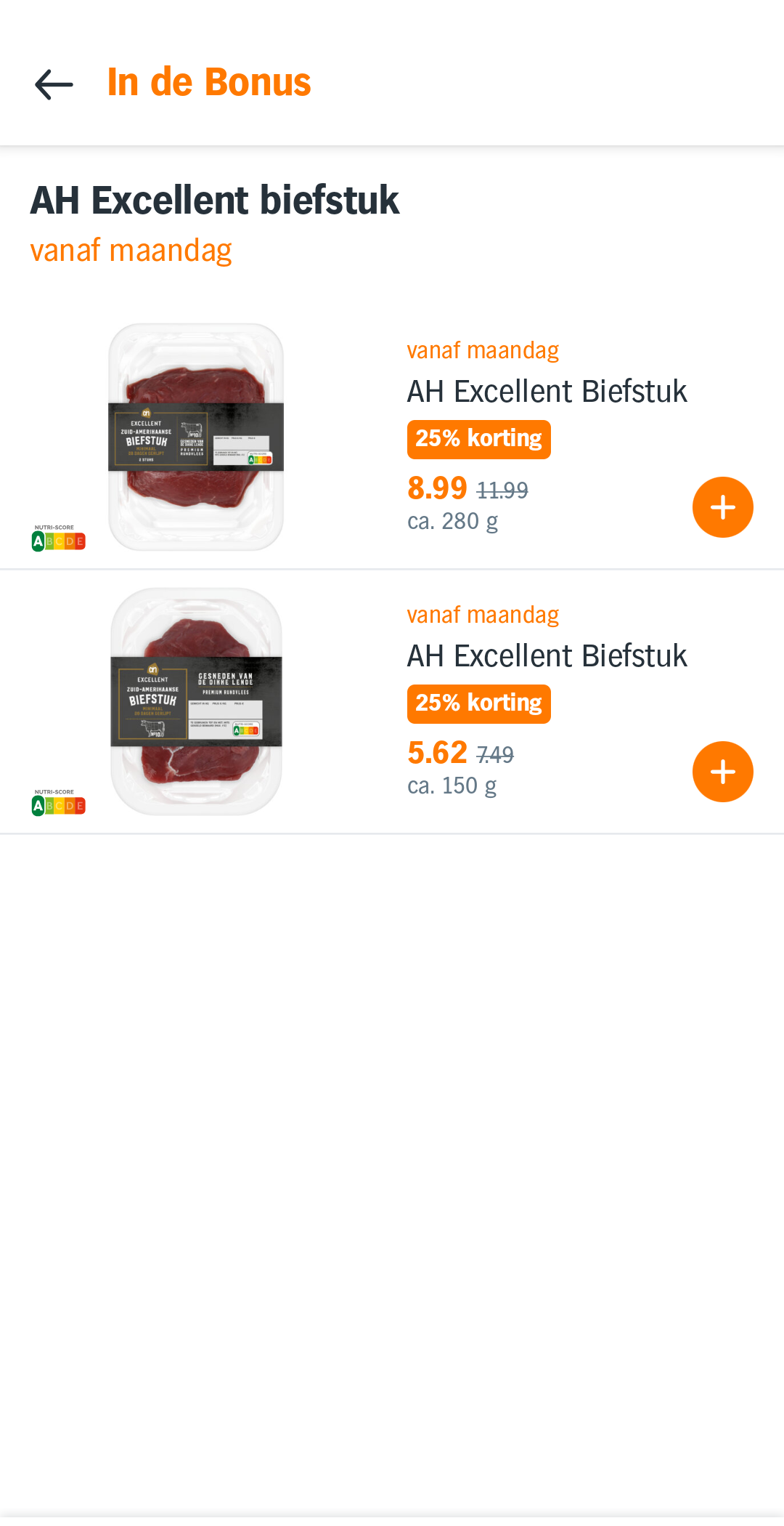 AH Excellent Biefstuk 25% off