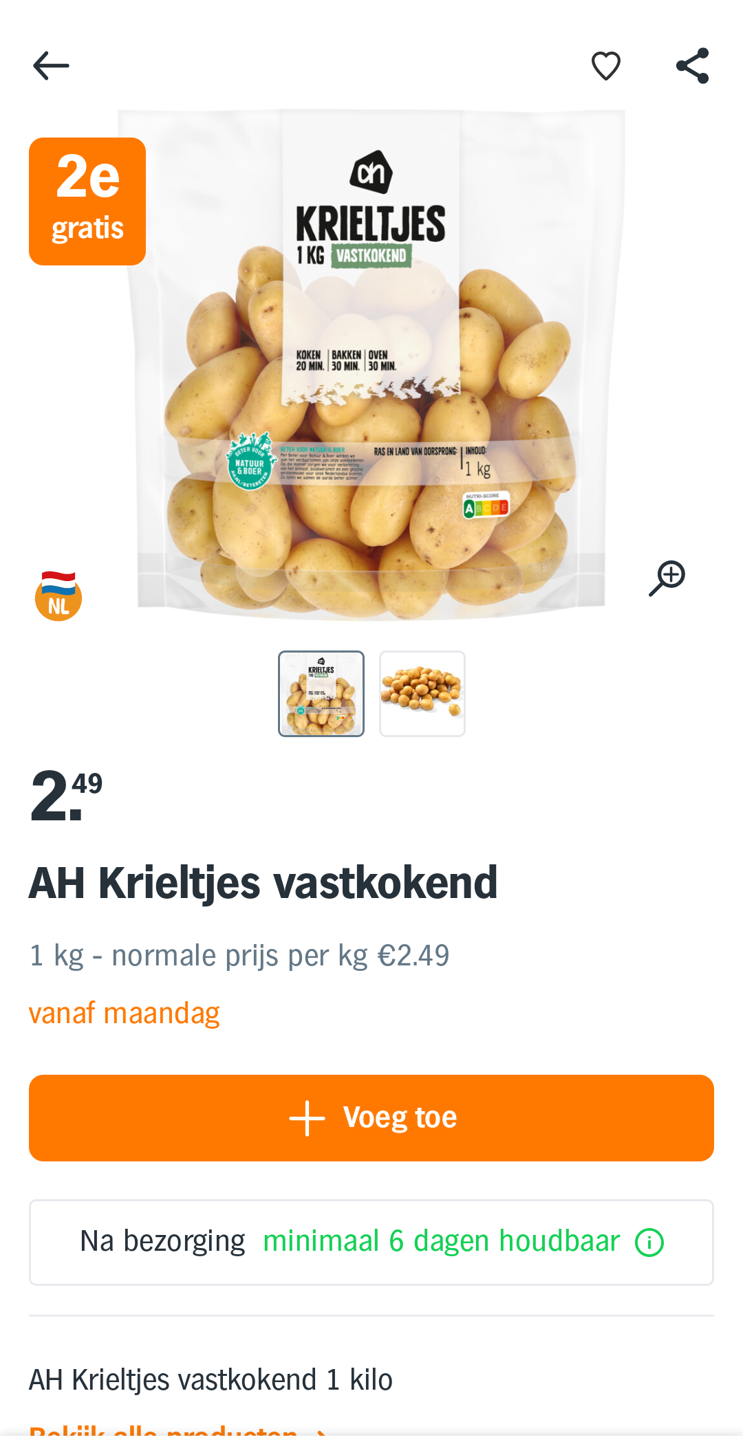 AH Krieltjes vastkokend buy one get one free